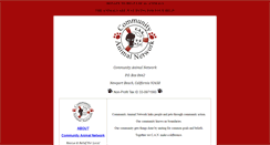 Desktop Screenshot of communityanimalnetwork.org